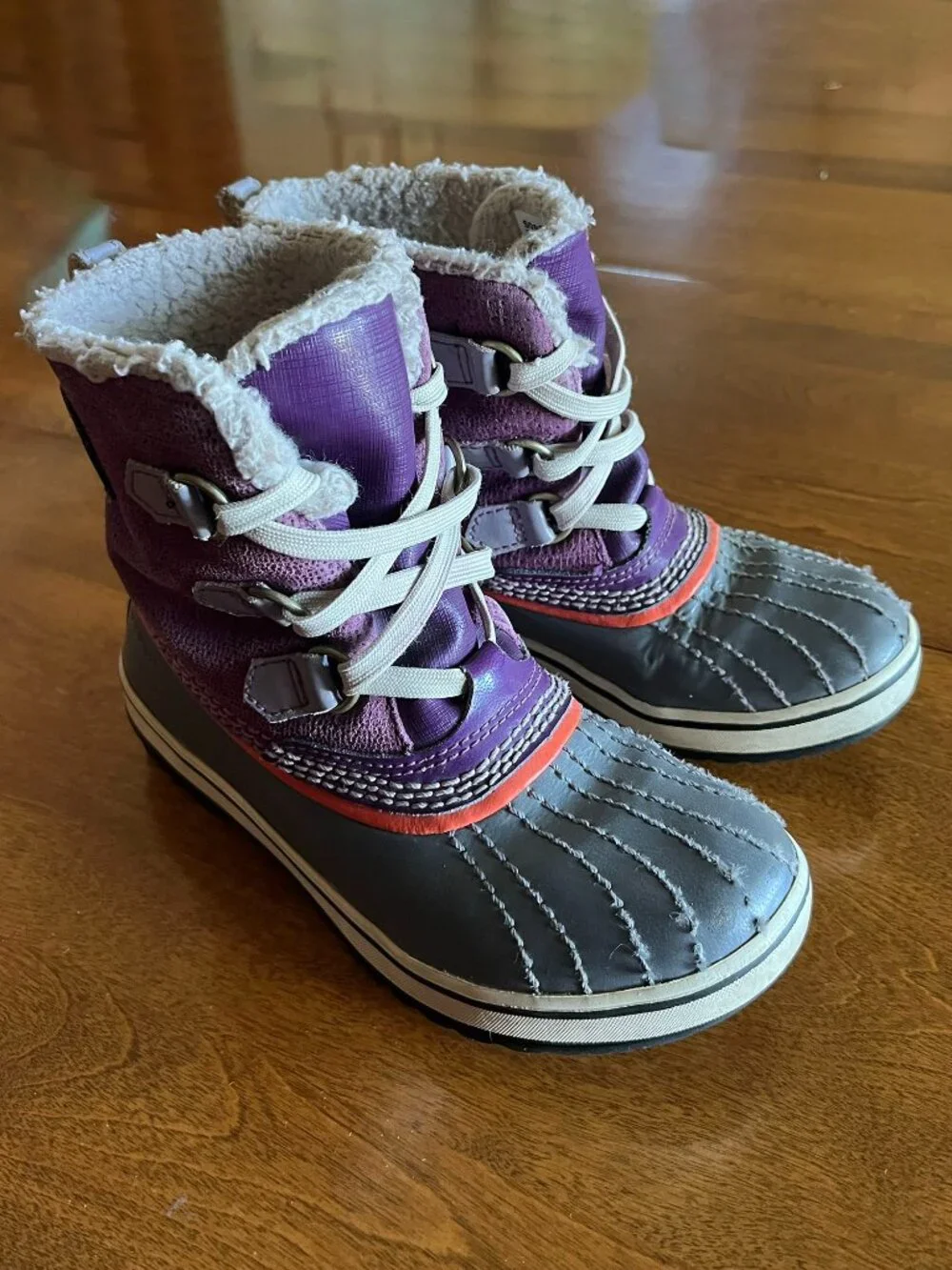 Sorel purple cozy winter boots 1
